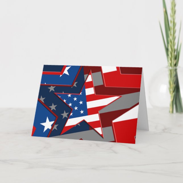 Cartão Patterno da bandeira americana (Frente)