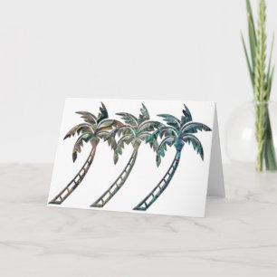Cartão Paua Shell Palm Trees