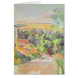 Cartão Paul Cezanne a curvatura na estrada, 1900-06