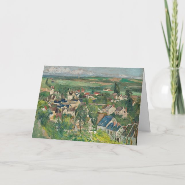 Cartão Paul Cezanne - Auvers, Visão Panorâmica (Frente)