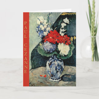 Cartão Paul Cezanne, Delft Vase com Flores Notecard