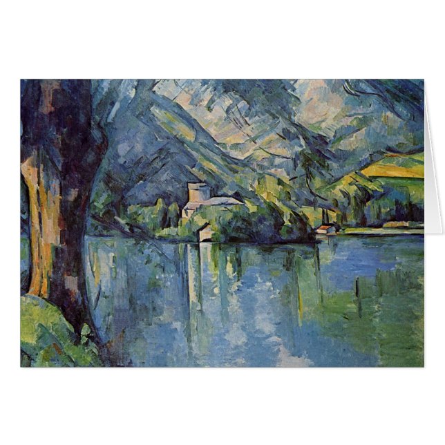 Cartão Paul Cézanne - lago Annecy (Frente Horizontal)