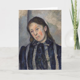 Cartão Paul Cezanne - Madame Cezanne com Cabelo Solto