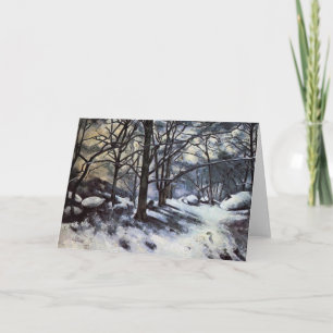 Cartão Paul Cezanne- Melting Snow. Fontainbleau