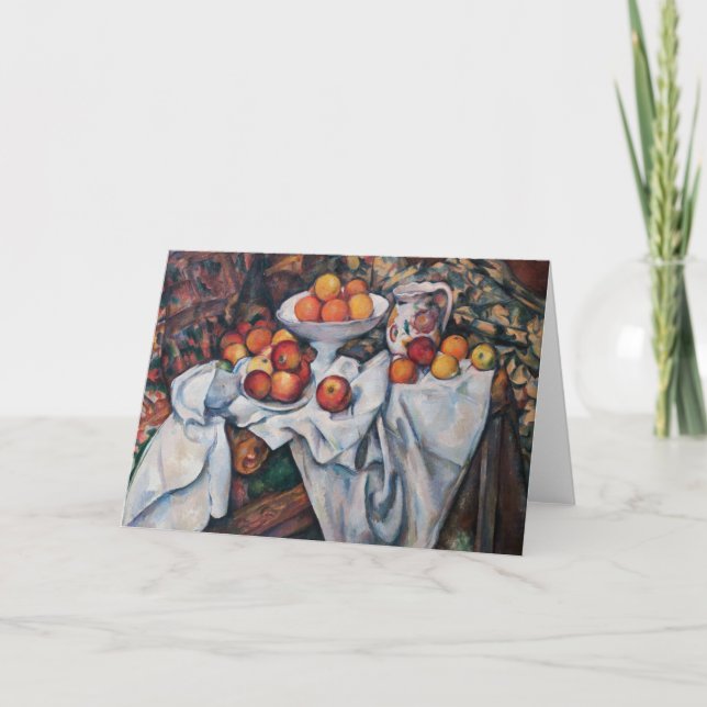 Cartão Paul Cezanne - Natureza Morta, Maçãs e Laranjas (Frente)