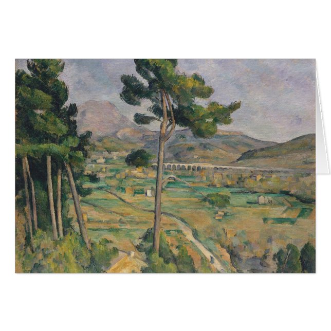 Cartão Paul Cezanne | Paisagem com viaduto (Frente Horizontal)