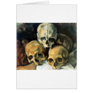 Cartão Paul Cézanne - pirâmide dos crânios
