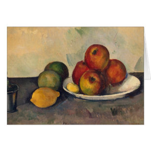 Cartão Paul Cezanne   Vida tranquila com Maçãs, c.1890