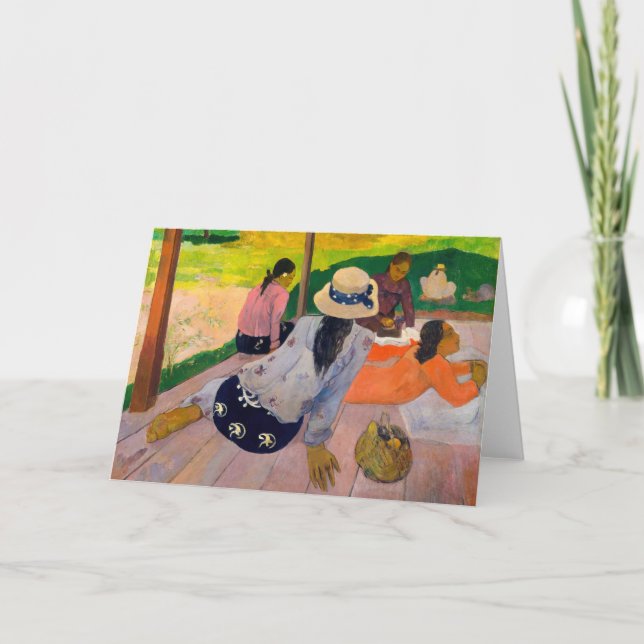 Cartão Paul Gauguin - A Sesta (Frente)
