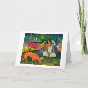 Cartão Paul Gauguin   Arearea (The Red Dog), 1892