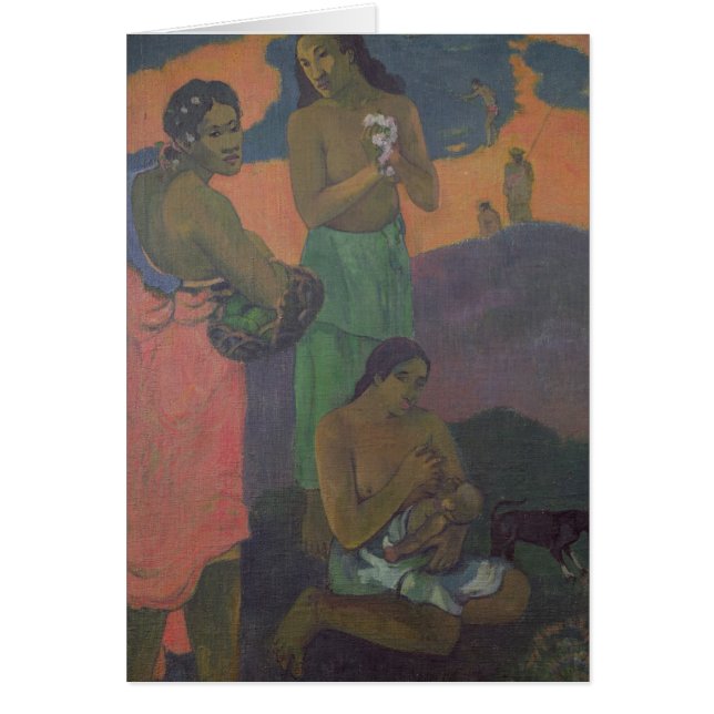 Cartão Paul Gauguin | Maternidade, ou Três Mulheres na Se (Frente)
