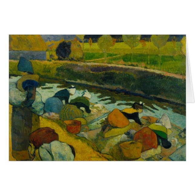 Cartão Paul Gauguin - Mulheres de WasherWomen (Frente Horizontal)