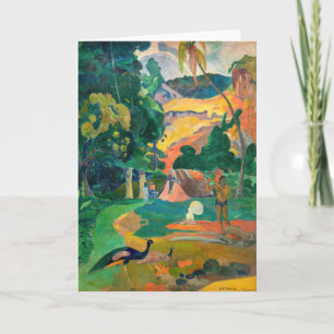 Cartão Paul Gauguin - Paisagem com Pavões / Matamoe