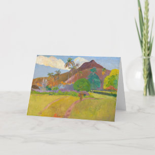 Cartão Paul Gauguin - Paisagem Tahitiana