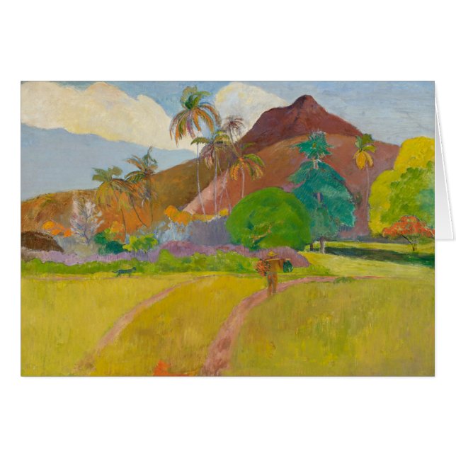 Cartão Paul Gauguin - Paisagem Tahitiana (Frente Horizontal)