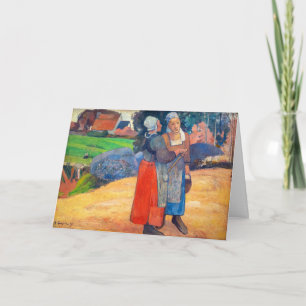 Cartão Paul Gauguin - Paysannes Bretons