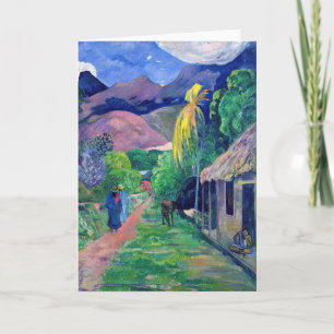 Cartão Paul Gauguin - Rua do Taiti