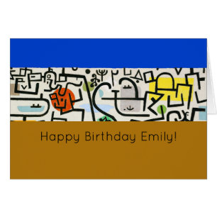 Cartão Paul Klee Abstrato Expressionista Rich Harbor