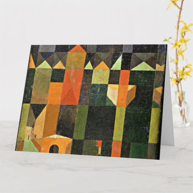 Cartão Paul Klee - Cidade das Torres (Flor Amarela)