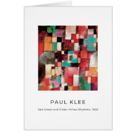 Cartão Paul Klee, Elegante Abstrato de Belas Artes