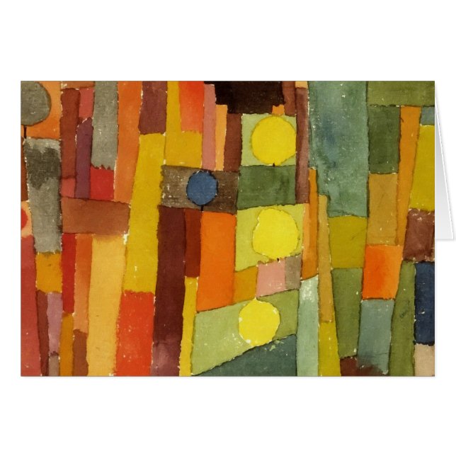 Cartão Paul Klee No Estilo Da Arte De Aquarela Kairouana (Frente Horizontal)