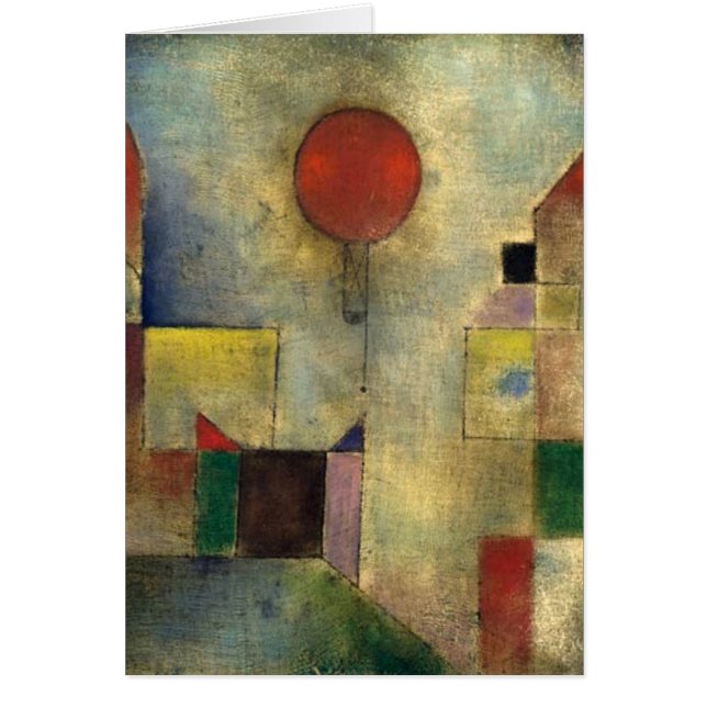 Cartão Paul Klee Red Balloon (Frente)