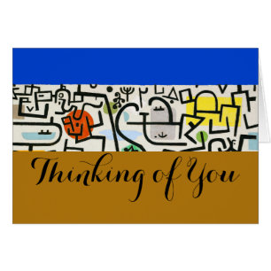 Cartão Paul Klee Rich Harbor Abstrato Expressionismo