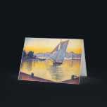 Cartão Paul Signac - A Porta do Sunset, Opus 236<br><div class="desc">The Port at Sunset,  Opus 236 (Santo-Tropez) / Le Port au soleil couchant,  Opus 236 (Santo-Tropez) - Paul Signac,  Oil on Canvas,  1892</div>