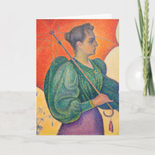 Cartão Paul Signac - Mulher com Guarda-Sol