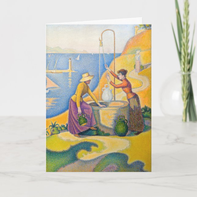 Cartão Paul Signac - Mulheres no Poço (Frente)