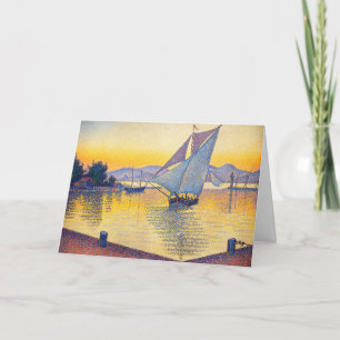 Cartão Paul Signac - O Porto ao Pôr-do-Sol, Ópera 236