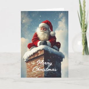 Cartão Pausa da Chaminé de Papai Noel: Um Sorriso de Inve