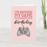 Pausar o meu jogo, bonito e divertido Aniversário 