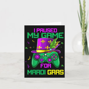 Cartão Pausei Meu Jogo Para O Jogo Mardi Gras Mardi G