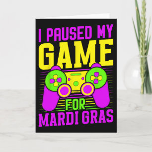 Cartão Pauso meu jogo para o carnaval de Mardi Gras video