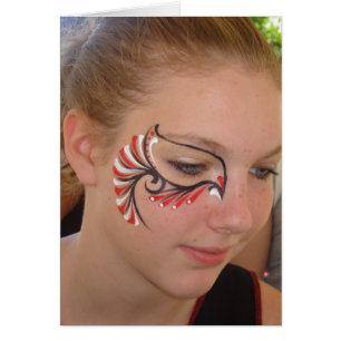 Cartão "Pavão Dourado vermelho "