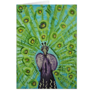 Cartão Pavão roxo pela urze S.