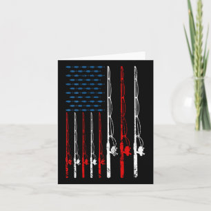 Cartão Pavilhão Americano Pesca Rod Pesca Vintage Fi