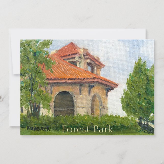 Cartão Pavilhão Justo do Mundo de 1904 - Rua Louis (Frente)