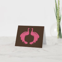 PAVÕES em Notecard COR-DE-ROSA