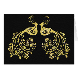 Cartão Pavões no amor