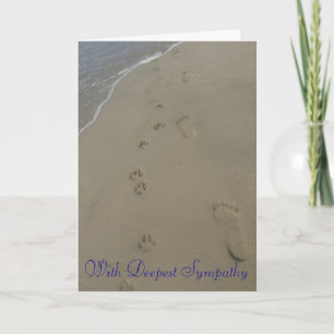 Cartão Paw Prints sympathy card