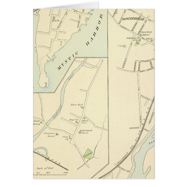 Cartão Pawcatuck, Noank, Lyme (Frente)