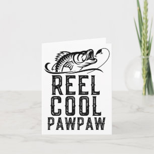 Cartão Pawpaw Legal Pesca Pescador Engraçado Pata Retro