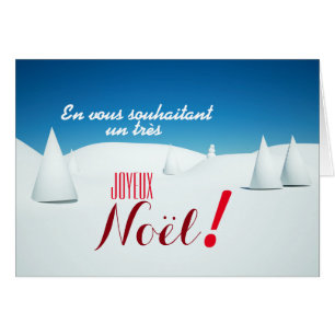 Cartão Paysage sous la neige 3D art Carte de Noel
