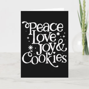 Cartão Paz Amor Alegria E Biscoitos De Natal