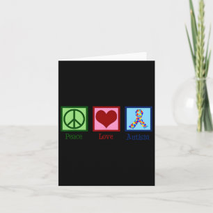 Cartão Paz Amor Autismo Quebra-cabeça Sensibilização Home