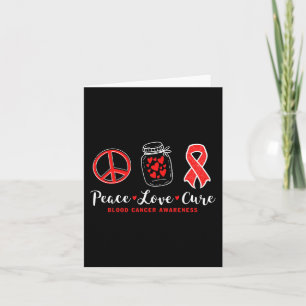 Cartão paz amor cura a consciência dos canceres de sangue
