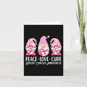 Cartão Paz Amor Cura Cancer de Mama Sensibilização Guerre