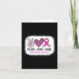 Cartão Paz Amor Cura Cancer Leopardo Sensibilização
